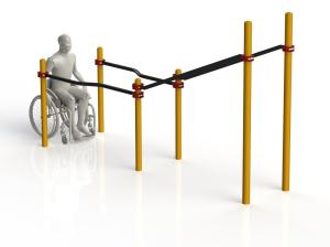 Купить Брусья двойные в подъем с подъездом для колясочников WRK-D11_76mm в Нелидове 